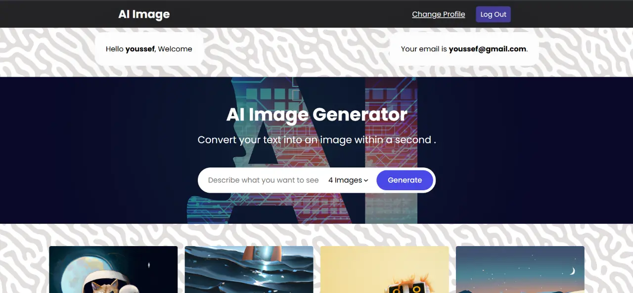 Projet Générateur d'Images IA développé en PHP