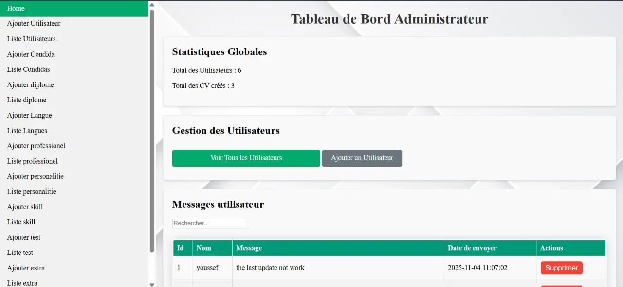 Application ATS Gestion de candidatures Laravel